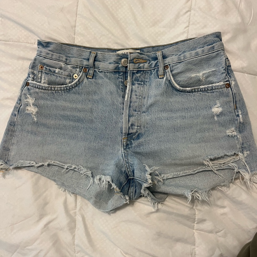 AGOLDE Denim Blue Women's Shorts
